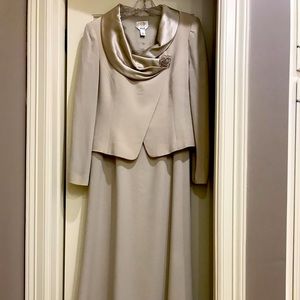 Formal silk dress with jacket